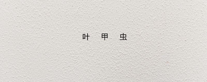 叶甲虫用什么农药