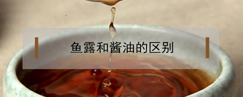 鱼露和酱油的区别是什么？