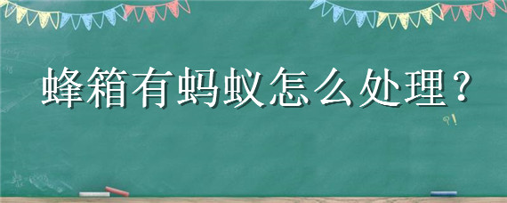 蜂箱有蚂蚁怎么处理